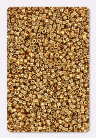 Image des perles Miyuki Delica Duracoat galvanized yellow gold