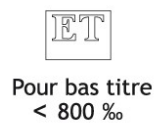 Poinçon argent exempté de titre