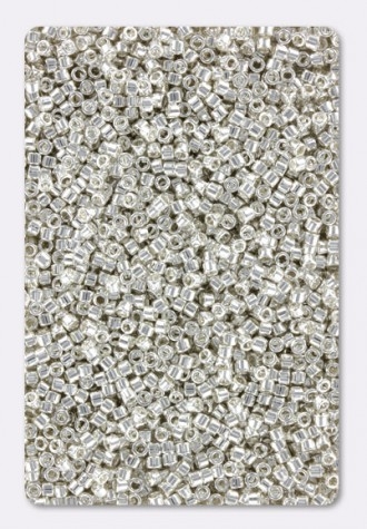 Image des perles Miyuki Delica Silver plated metallic